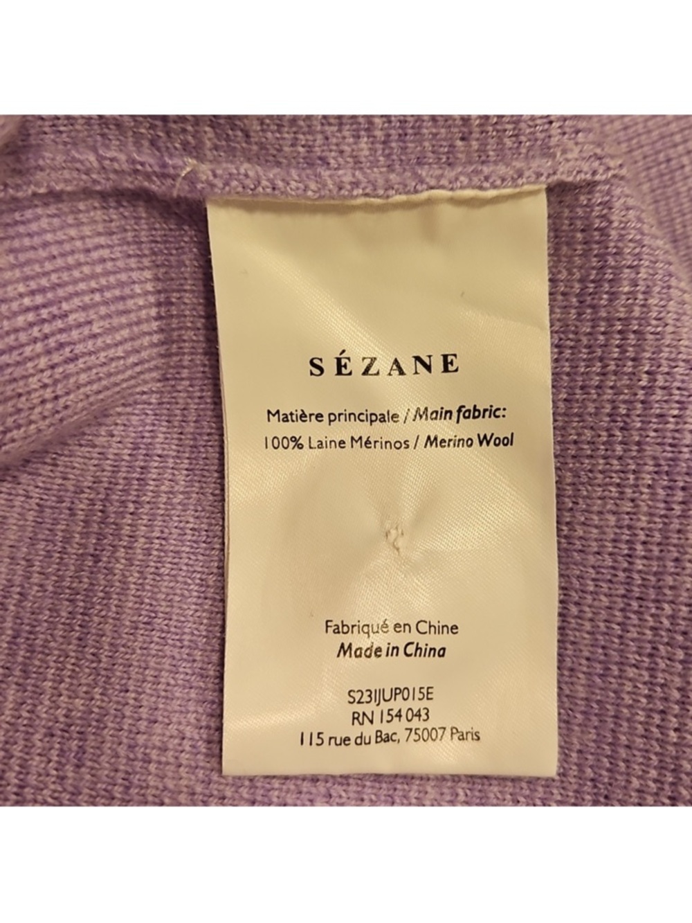 Sézane Lilac Button-Front Knit Jacket - Picture 10 of 15